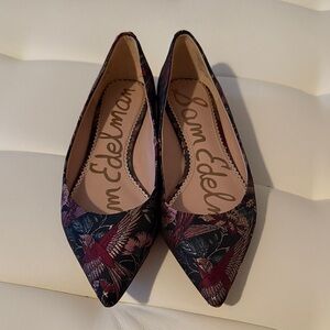 Sam Edelman Bird and Flower Patterned Flats